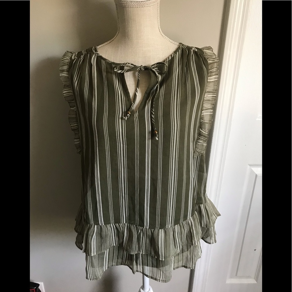 Kaari Blue Stripped Top